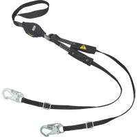 V-Series Utility Energy Absorbing Lanyard, 6', Snap Hook Center, Snap Hook Leg Ends, Nylon Brunswick Fyr & Safety