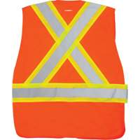CSA-Compliant High-Visibility Surveyor Vest, High Visibility Orange, 2X-Large, Polyester, CSA Z96 Class 2 - Level 2 SGZ630 | Brunswick Fyr & Safety