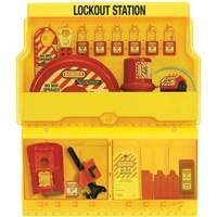 Standard Valve & Electrical Deluxe Lockout Station, Thermoplastic Padlocks, 32 Padlock Capacity, Padlocks Included Brunswick Fyr & Safety