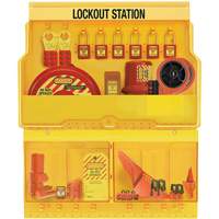 Premier Valve & Electrical Deluxe Lockout Station, Thermoplastic Padlocks, 32 Padlock Capacity, Padlocks Included Brunswick Fyr & Safety