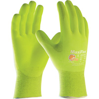 ATG MaxiFlex&reg; Ultimate High Visibility Seamless Gloves, Large, Nitrile Coating, 15 Gauge, Nylon/Elastane Shell Brunswick Fyr & Safety