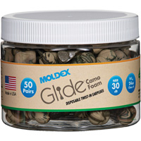 Glide&reg; Camo Foam Earplugs, Bulk - Canister Brunswick Fyr & Safety