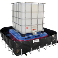 Ultra-IBC Berm&reg; Spill Berm, 400 US gal. Capacity, 6' W x 6' L x 18" H, L-Bracket Brunswick Fyr & Safety