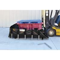 Ultra-IBC Berm&reg; Spill Berm, 400 US gal. Capacity, 6' W x 6' L x 18" H, L-Bracket Brunswick Fyr & Safety