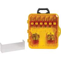 Lockout Station with Keyed Different Nylon Safety Lockout Padlocks, Plastic Padlocks, 12 Padlock Capacity, Padlocks Included Brunswick Fyr & Safety
