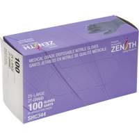 Medical Grade Disposable Gloves, 2X-Large, Nitrile, 6-mil, Powder-Free, Black, Class 2 Brunswick Fyr & Safety