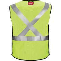 Breakaway Mesh Safety Vest, Black/High Visibility Lime-Yellow, Medium/Small Brunswick Fyr & Safety