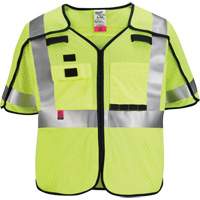 Breakaway Mesh Safety Vest, Black/High Visibility Lime-Yellow, Medium/Small Brunswick Fyr & Safety