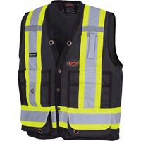 6692BK Veste de s&eacute;curit&eacute; pour arpenteur, Noir, Moyen, Polyester Brunswick Fyr & Safety