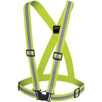 5497 Safety Sash, High Visibility Lime-Yellow, Silver Reflective Colour, One Size Brunswick Fyr & Safety