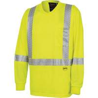 6905A Ultra-Cool Ultra-Breathable Long-Sleeved Safety Shirt, X-Small, High Visibility Lime-Yellow Brunswick Fyr & Safety