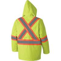 5609 210D Waterproof Rain Suit, Polyester/PVC, X-Small, High Visibility Lime-Yellow Brunswick Fyr & Safety