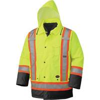 5021BB Waterproof 7-in-1 Parka, High Visibility Lime-Yellow, X-Small Brunswick Fyr & Safety