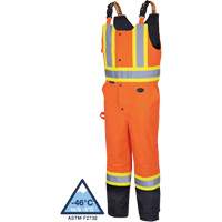 5040BB Waterproof Quilted Bib Pants, Polyester, X-Small, Black/High Visibility Orange Brunswick Fyr & Safety