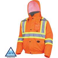 5032 Veste aviateur de s&eacute;curit&eacute; imperm&eacute;able et matelass&eacute;e pour l'hiver, Polyester, Orange haute visibilit&eacute;, Petit Brunswick Fyr & Safety