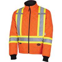 5015A Manteau matelass&eacute; pour cong&eacute;lateur, Polyester, Orange haute visibilit&eacute;, T-petit Brunswick Fyr & Safety