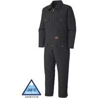 520A Quilted Duck Coveralls, Men's, Black, Size Small Brunswick Fyr & Safety