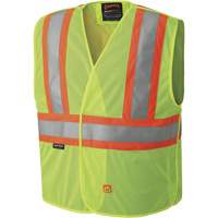 6916A Flame Resistant Safety Vest, High Visibility Lime-Yellow, Medium/Small, Polyester Brunswick Fyr & Safety