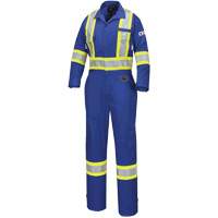 7704W Combinaison FR-Tech ignifuge/contre les arcs pour femme, Taille T-petit, Bleu royal, 10 cal/cm² Brunswick Fyr & Safety