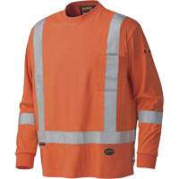 339SFA Chemise de s&eacute;curit&eacute; &agrave; manches longues ignifuge, Petit, Orange haute visibilit&eacute; Brunswick Fyr & Safety