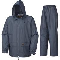 Rain Suit, Polyester/PVC, 2X-Large, Navy Blue SHE435 | Brunswick Fyr & Safety