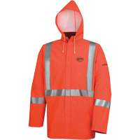 576J High-Visibility FR Rain Jacket, Small, High Visibility Orange Brunswick Fyr & Safety