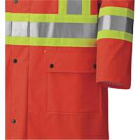 5896 Flame Resistant Waterproof Long Coat, Small, High Visibility Orange Brunswick Fyr & Safety