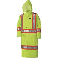 5897 Flame Resistant Waterproof Long Coat, Large, High Visibility Lime-Yellow Brunswick Fyr & Safety