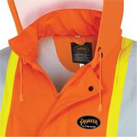 High-Visibility FR Waterproof Safety Jacket, X-Small, High Visibility Orange SHE543 | Brunswick Fyr & Safety