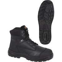 1025 Bottes de travail 6" noires, Cuir, Embout Acier, Taille 10 Brunswick Fyr & Safety