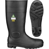 1022 Bottes de s&eacute;curit&eacute;, PVC, Embout Acier, Pointure 10, Semelle R&eacute;sistant aux perforations Brunswick Fyr & Safety