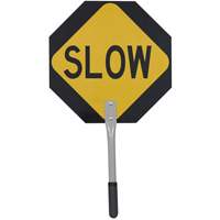 Traffic Stop/Slow Paddle, 16" x 16", Aluminum, English SHE774 | Brunswick Fyr & Safety