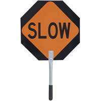 Traffic Stop/Slow Paddle, 18" x 18", Aluminum, English SHE775 | Brunswick Fyr & Safety