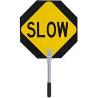 Traffic Stop/Slow Paddle, 18" x 18", Aluminum, English SHE776 | Brunswick Fyr & Safety