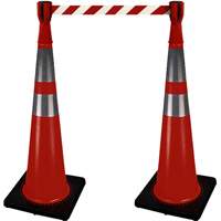 Traffic Cone Topper with 10' Barricade Tape SHE786 | Brunswick Fyr & Safety
