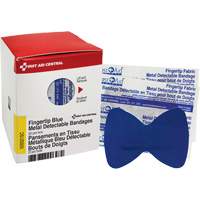 Fingertip Blue Detectable Bandages, Fingertip, Fabric Metal Detectable, Sterile SHE880 | Brunswick Fyr & Safety