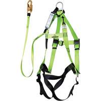 Contractor Series Safety Harness with Shock Absorbing Lanyard, Harness/Lanyard Combo SHE928 | Brunswick Fyr & Safety
