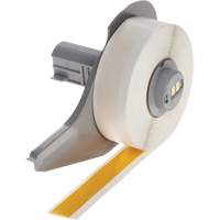 All-Weather Permanent Adhesive Label Tape, Vinyl, Yellow, 0.5" Width Brunswick Fyr & Safety