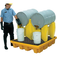 Ultra-Drum Rack 2-Drum Containment System without Drain, 53" L x 53" W x 44.8" H, 1500 US gal. Capacity SHF398 | Brunswick Fyr & Safety