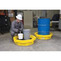 Ultra-Drum Tray<sup>®</sup> with Grating, 32" L x 32" W x 8.1" H, 21.1 US gal. Spill Capacity SHF407 | Brunswick Fyr & Safety