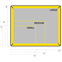 Small Ultra-Filter Pad, 0.8 US gal. Capacity, 2.5' W x 2' L x 3" H, Foam Wall Brunswick Fyr & Safety