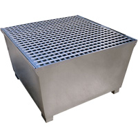 Steel Ultra-IBC Spill Pallet&reg;, 370 US gal. Spill Capacity, 57.6" x 34.7" x 56.9" Brunswick Fyr & Safety
