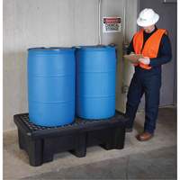 Ultra-Spill Pallet mod&egrave;le &eacute;conomique, 2 barils, Capacit&eacute; de d&eacute;versement 66 gal. US, 53" x 29" x 16,5" Brunswick Fyr & Safety