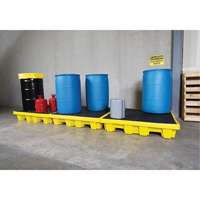 Ultra-Spill Pallet emboitable, 4 barils, Capacit&eacute; de d&eacute;versement 66 gal. US, 51" x 51" x 10" Brunswick Fyr & Safety