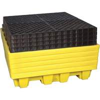 Ultra-Spill Pallet emboitable, 4 barils, Capacit&eacute; de d&eacute;versement 66 gal. US, 51" x 51" x 10" Brunswick Fyr & Safety
