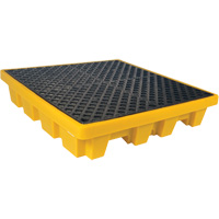 Ultra-Spill Pallet emboitable, 4 barils, Capacit&eacute; de d&eacute;versement 66 gal. US, 51" x 51" x 10" Brunswick Fyr & Safety