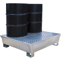Ultra-Spill Pallet en acier, 2 barils, Capacit&eacute; de d&eacute;versement 68 gal. US, 47,2" x 31,4" x 17,4" Brunswick Fyr & Safety