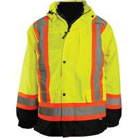 7-in-1 Jacket, Polyester, High Visibility Orange, Small SHF964 | Brunswick Fyr & Safety