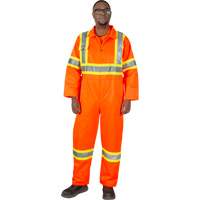Unlined Safety Coveralls, X-Large, High Visibility Orange, CSA Z96 Class 3 - Level 2 SHF988 | Brunswick Fyr & Safety