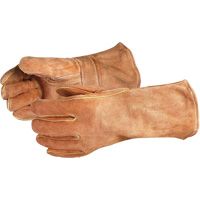 Endura&reg; 505BS Deluxe Brown Welding Gloves, Split Cowhide, Size Large Brunswick Fyr & Safety